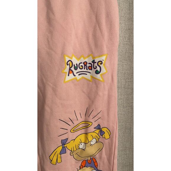 Nickelodeon Rugrats Pink Soft Fleece Pull On Jogger Pants SZ Large - Picture 4 of 6